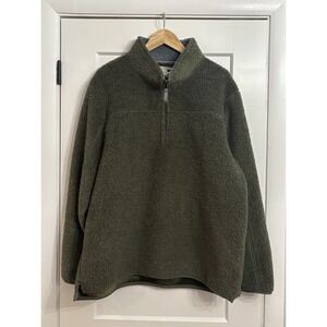 Carbon2Cobalt Men's XL Olive Green‎ Unrivaled 1/4 Zip Sherpa Pullover Fleece